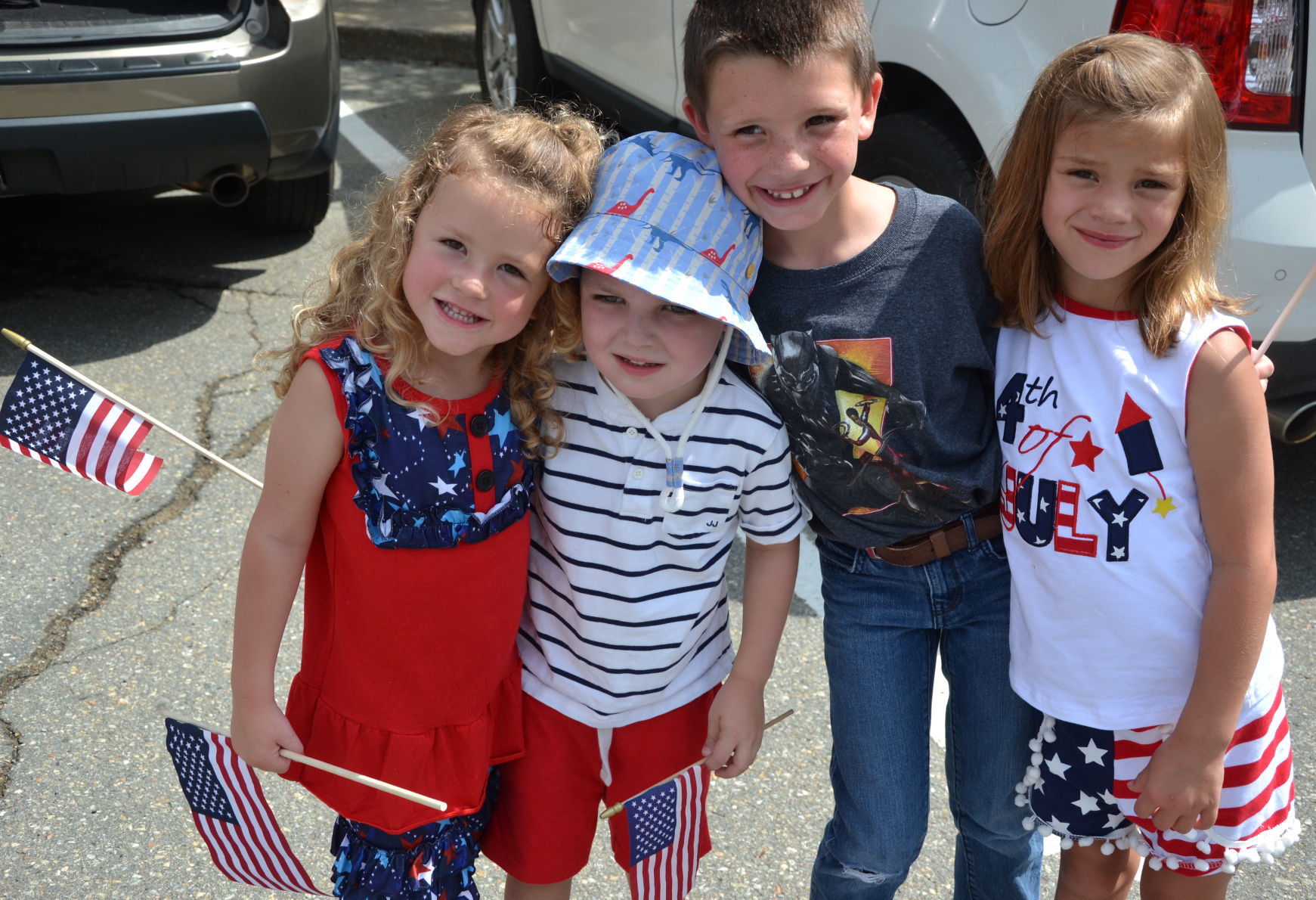 Livi Bolick, Miles Dubberly, Bentley Bolick and Rylee Bolick